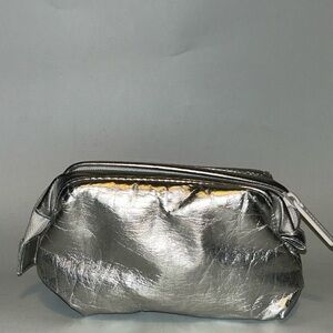 Pre loved bare escentuals  metallic silver cosmetic bag